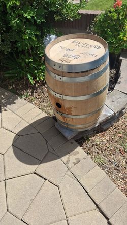 used 15 gallon wood barrel