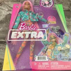 New Sealed Barbie 2021 Extra Doll #10 Pink Micro-Braids