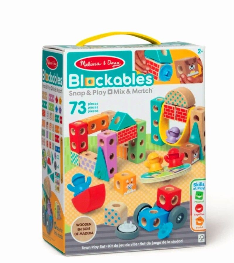 Melissa & Doug Blockables Town Snap and Play