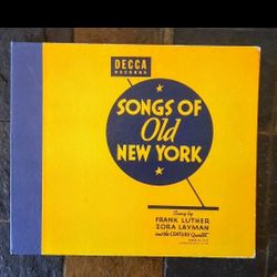 Songs Of OLD New York Decca Records 1948 (4) Record Set