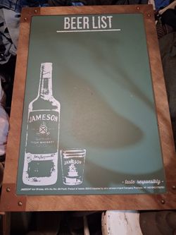 Jameson beer Chalkboard