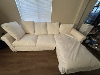 White Couch With Storage