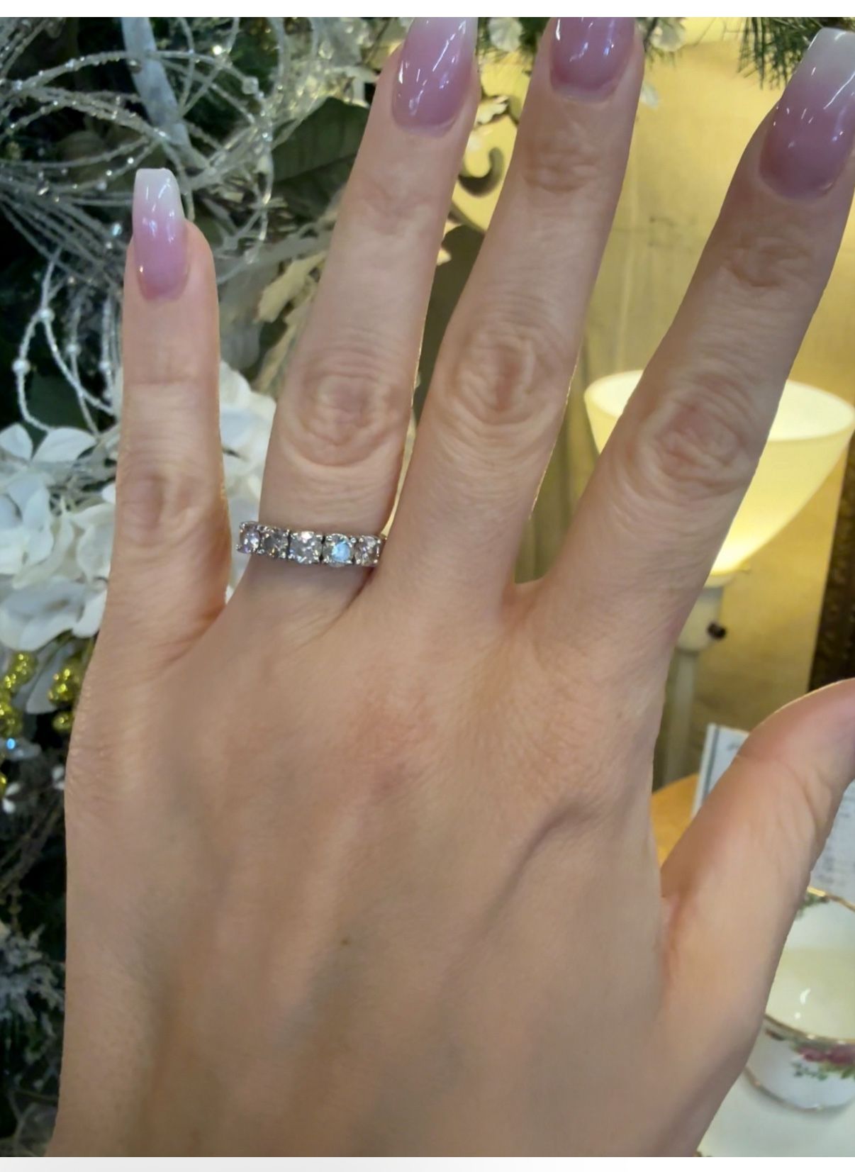 10K Gold Natural Diamonds Ring Band