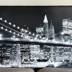 Brooklyn Bridge - Black & White Canvas