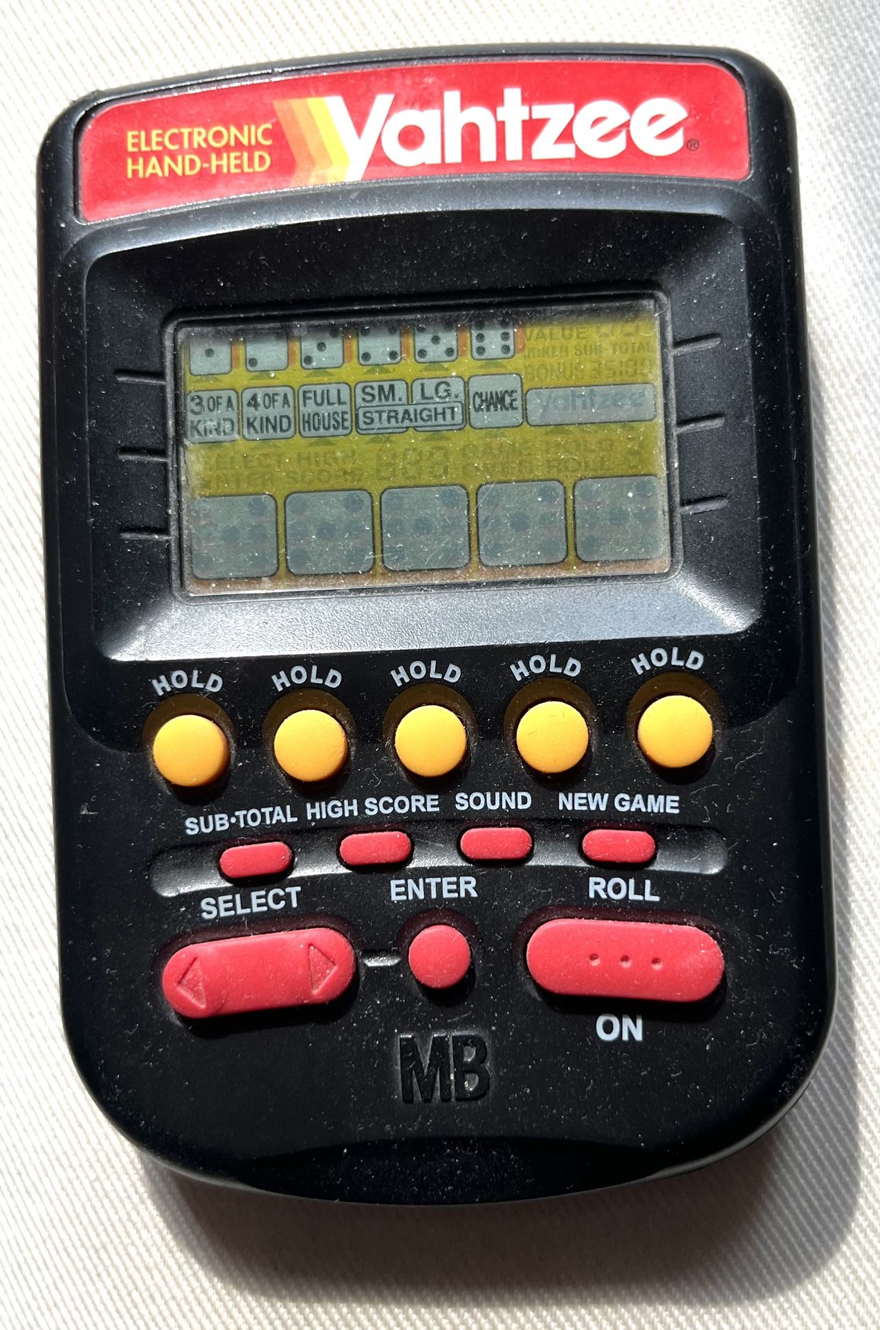 Milton Bradley Handheld Electronic Yahtzee Game