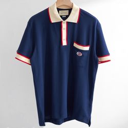 Gucci Blue Polo Shirt Of Men 