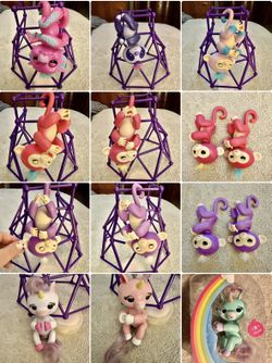 *$6-$15 Fingerlings, Interactive Babies all work. Excellent condition. Individually priced below.