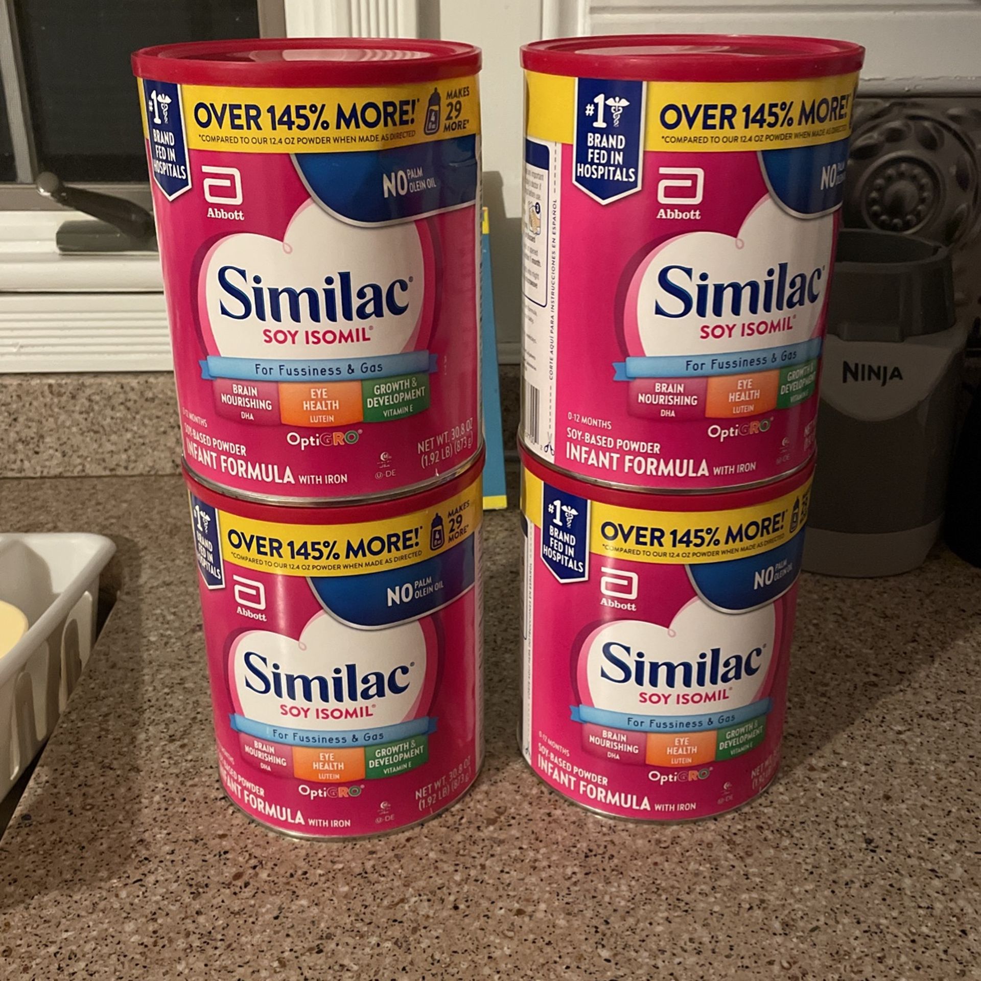 (4) 30.8 Oz Similac Soy Isomil