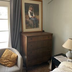 Vintage Dresser And Moody Art