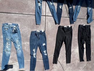 Hollister skinny jeans ($10 each)