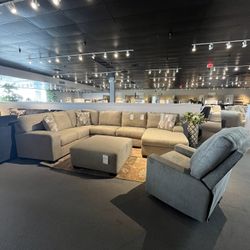 Light Brown 3PC Chaise Sectional Couch