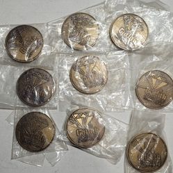 Lot of 9 Griffith Indiana 75th Anniversary July 1-8 Diamond Jubilee Medals