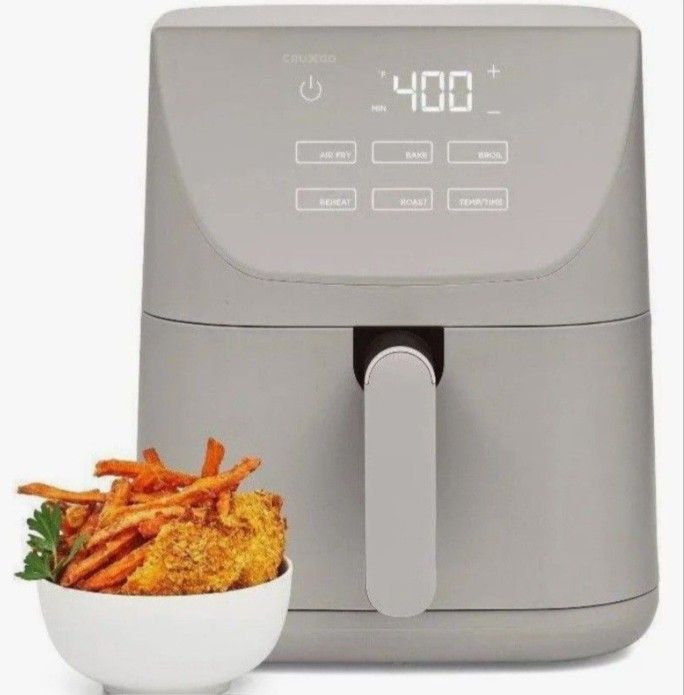 CRUXGG 6 QT AIR FRYER GRAY TOUCH ACTIVATED