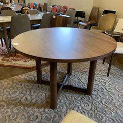 Walnut Round Dining Table