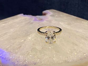 Gold plated sterling silver cz ring