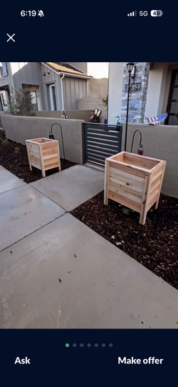 Cedar planters raised planters