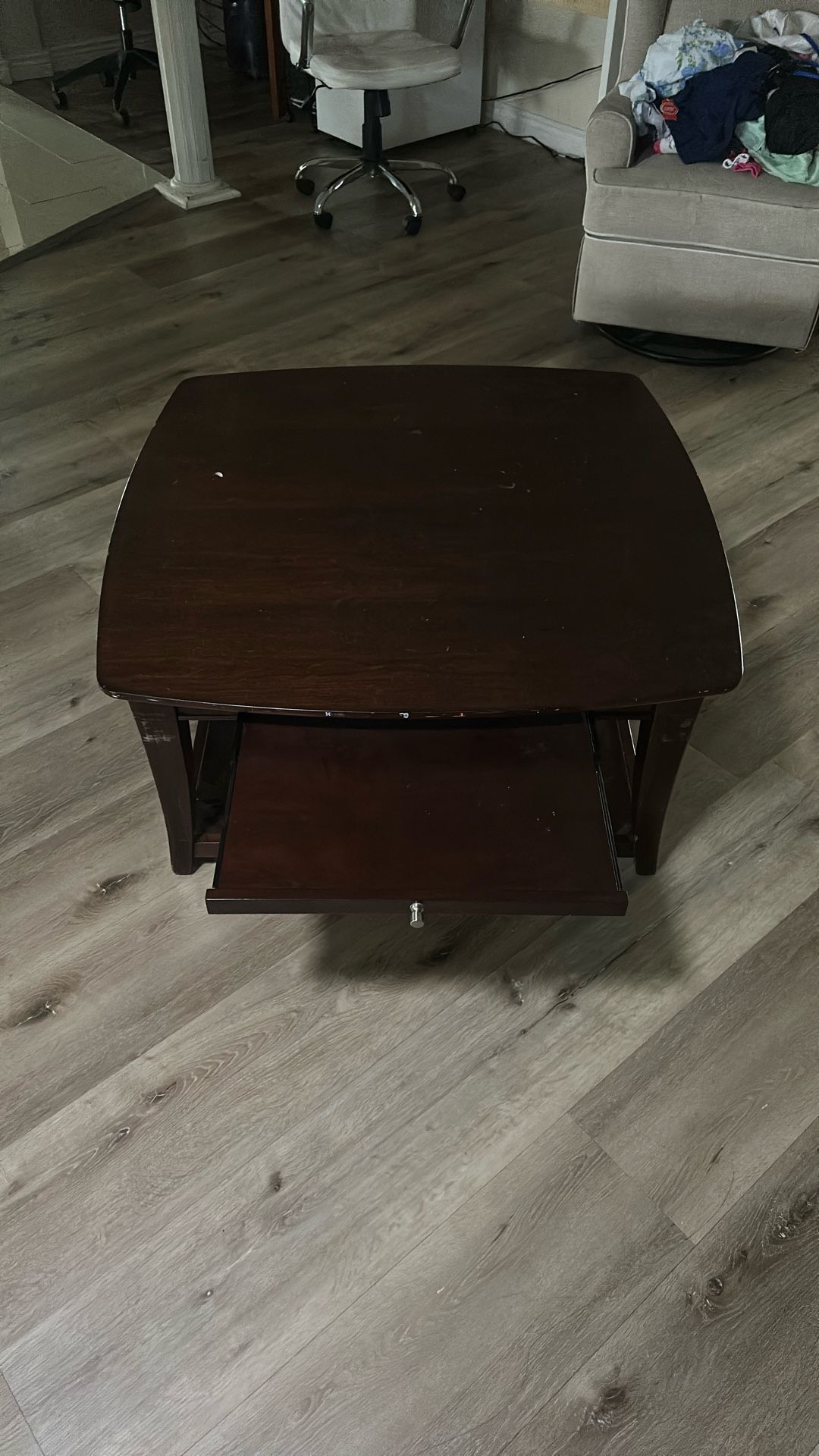 Large Coffee Table Wheels And Shelf