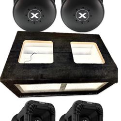 BRAND NEW 2 POWERFUL KICKER SOLO X 15” SUBWOOFERS WITH BIG PORTED BOX CUSTOM RGB LIGHTS 