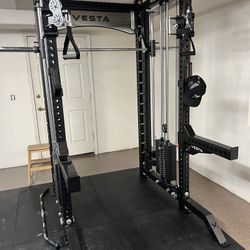 COMMERCIAL SMITH MACHINE/ POWER CAGE/ ADJUSTABLE PULLEY SYSTEM/ GYM EQUIPMENT/ FUNCTIONAL TRAINER/ VESTA FITNESS/ FREE DELIVERY 🚚 