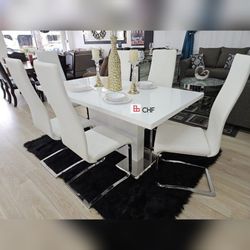 Luxury 5 Pc Dining Table Set with 4 chairs 