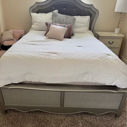 Bed with mattress