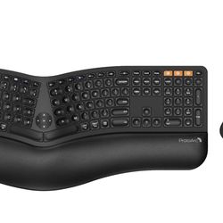 ProtoArc Ergonomic Wireless Keyboard Mouse, EKM01 Plus Full Size Ergo Bluetooth Keyboard Mouse Combo