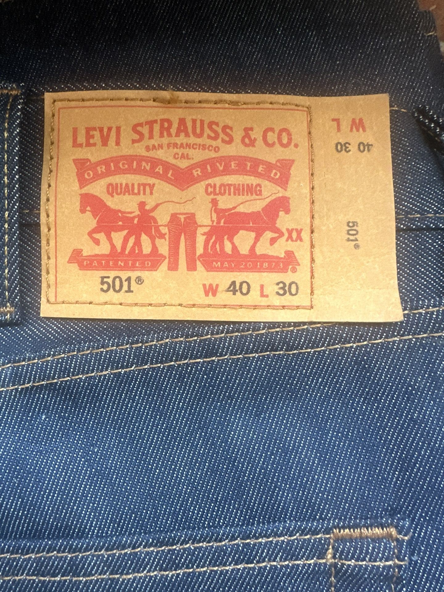 men’s 501 levi’s new with tags never been worn 40x30