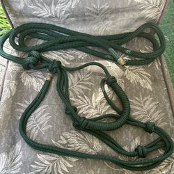 Forest Green Rope And Halter Horse
