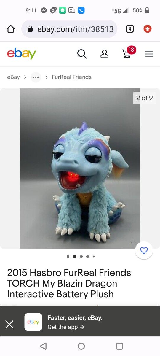 Furreal Friend Fire Breathing Dragon