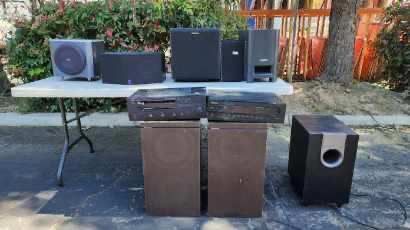 9 Speakers, 2 Stereo Receivers 