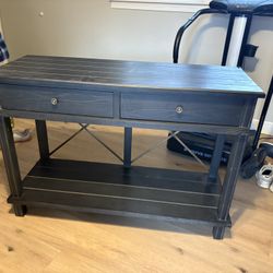 Farmhouse style console table w/ 2 drawers