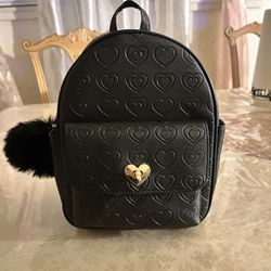 Black mini backpack