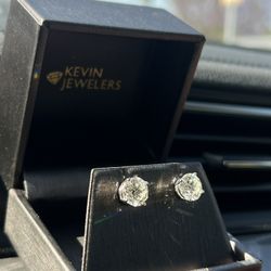 14k Diamond Earrings 4ct