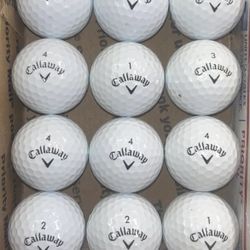 12 Callaway Supersoft Golf Balls 5/4a Lot D052