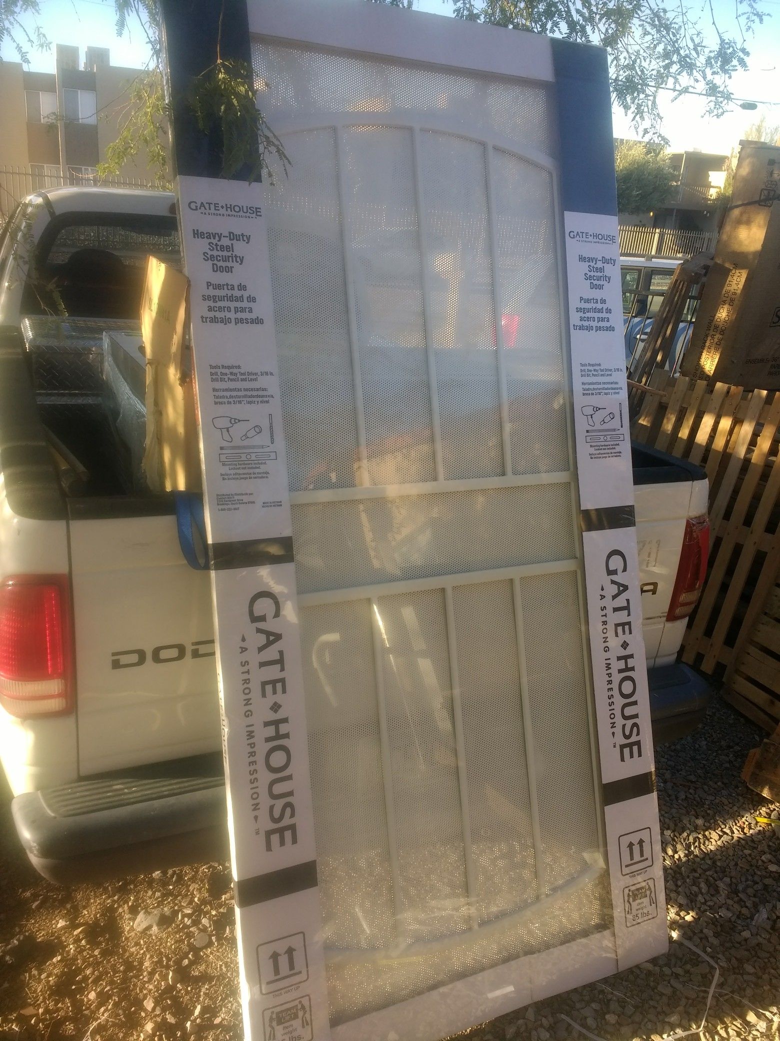 Brand new Gatehouse Gibraltar Max Security Door w/perforated metal screen