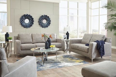 Ashley sofa and love seat , new Wholesale furniture center 25 w 39th street Kansas City mo 64111 Monday thru Saturday 10 am to 6 pm No credit neede