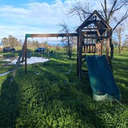 Playground kids swing set