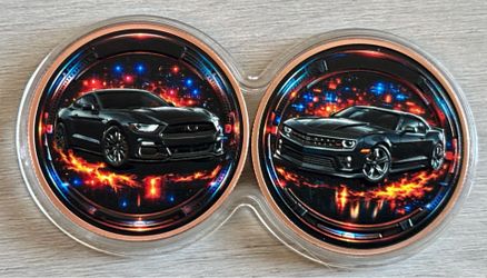 Camaro vs Mustang Colorized Copper Round Set in Infinity Capsule