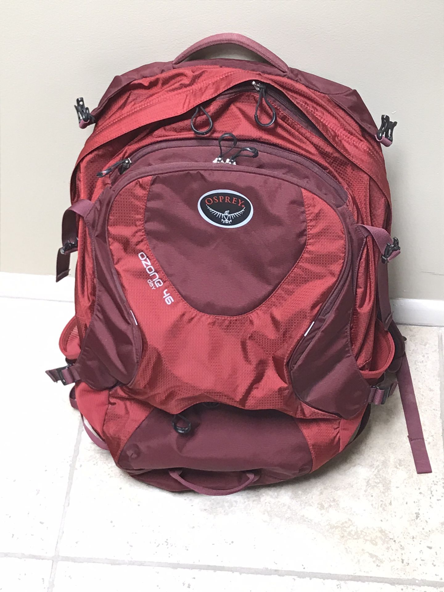 Osprey Ozone 46 backpack travel day pack hiking travel like new used once