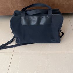 Escada Pour Homme Canvas Duffle Bag In Navy Blue Color, $68