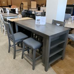 Counter Height Table W/storage 
