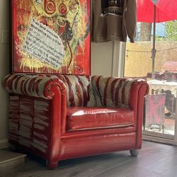 Pottery Barn Leather Accent Chair 