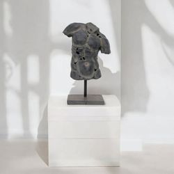 Cracked torso sculpture
