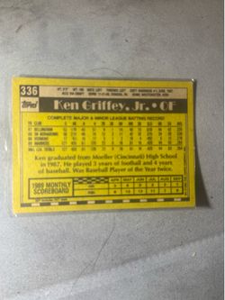 Misprint Ken Griffey be