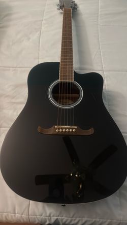 Fender FA-125CE Dreadnought Acoustic-Electric Guitar Black