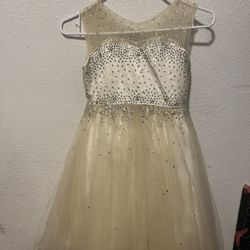 Girl Dress Champagne Color