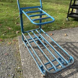 INDUSTRIAL CART WITH FOLDING TOP RACK