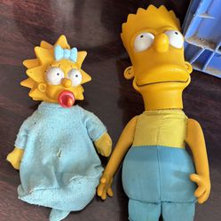 BART And His Sister Dolls They Are Worn A Little But That Goes With The Time BART Has No Shirt 