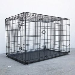 (Brand New) $75 XL 48-Inch Dog Crate Kennel Pet Cage With Plastic Tray, Size 48x29x32 Inches