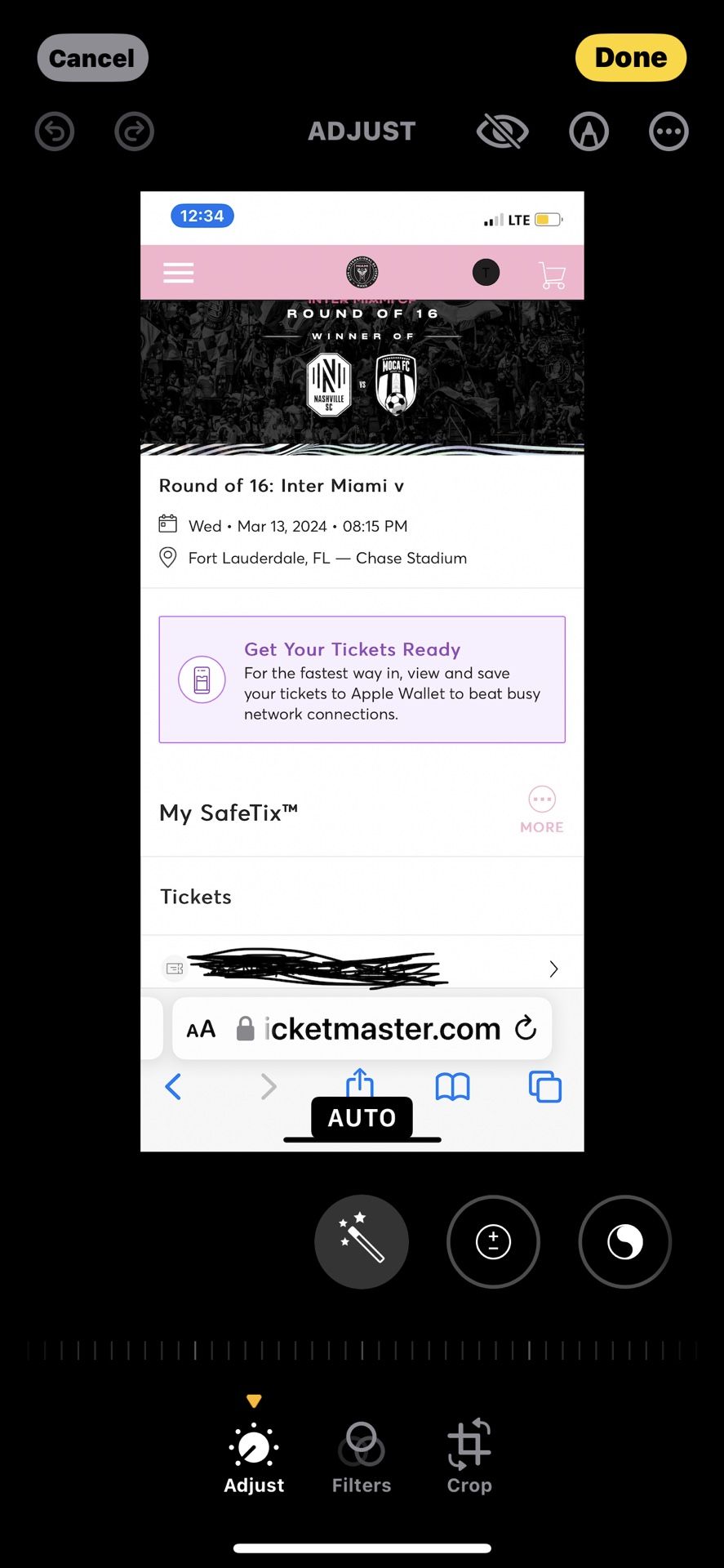 1 Ticket For Inter miami Socker Game